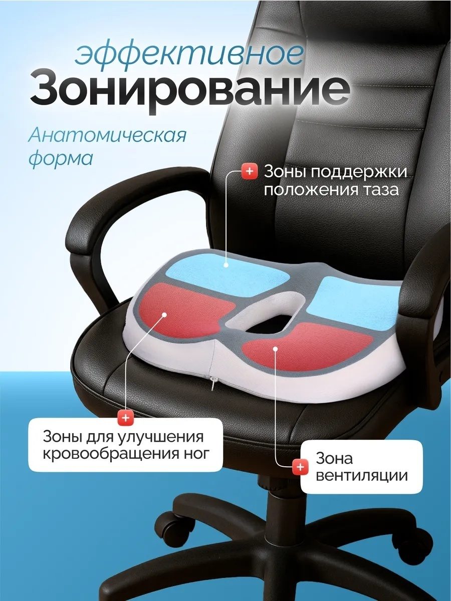 Подушка-сиденье с эффектом памяти LARKO Seat cushion — фото 6