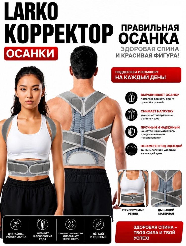 Корректор осанки жёсткий