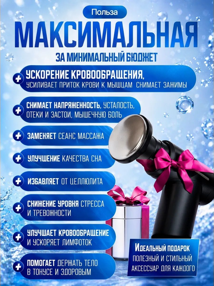 Массажер ручной вибрационный LARKO Massage Gun — фото 8