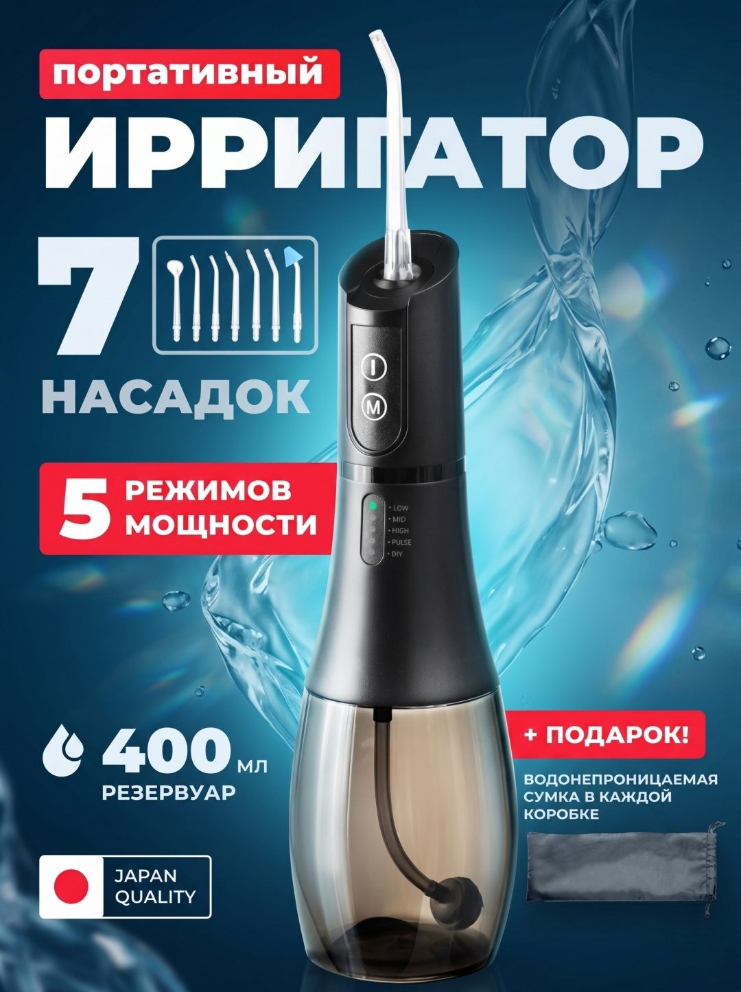 LARKO ирригатор Pro+ импульсный портативный
