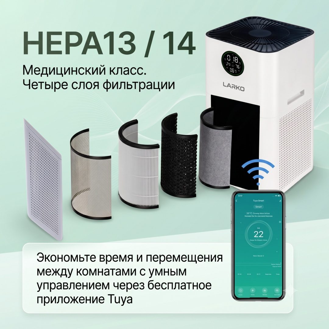 Очиститель воздуха с UV LARKO LED — фото 5