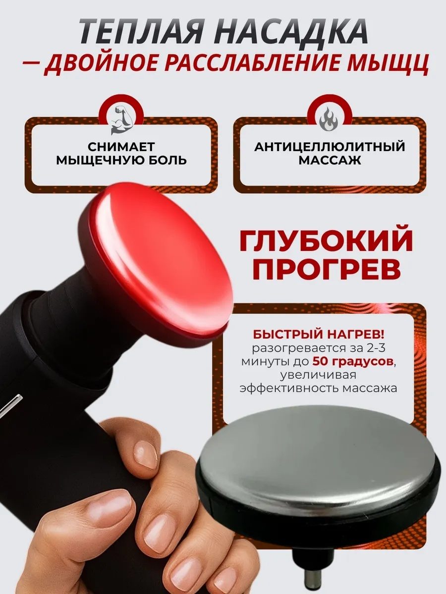 Массажер ручной вибрационный LARKO Massage Gun — фото 7