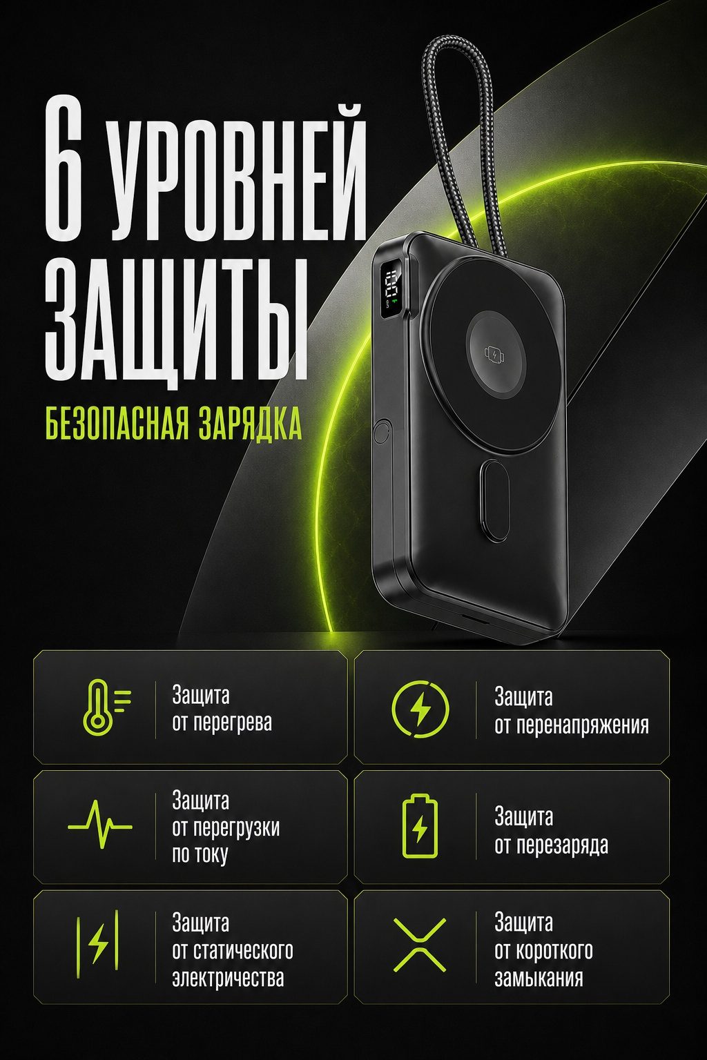 Внешний аккумулятор LARKO Power Bank FastCharge Pro 10K CK803 — фото 6