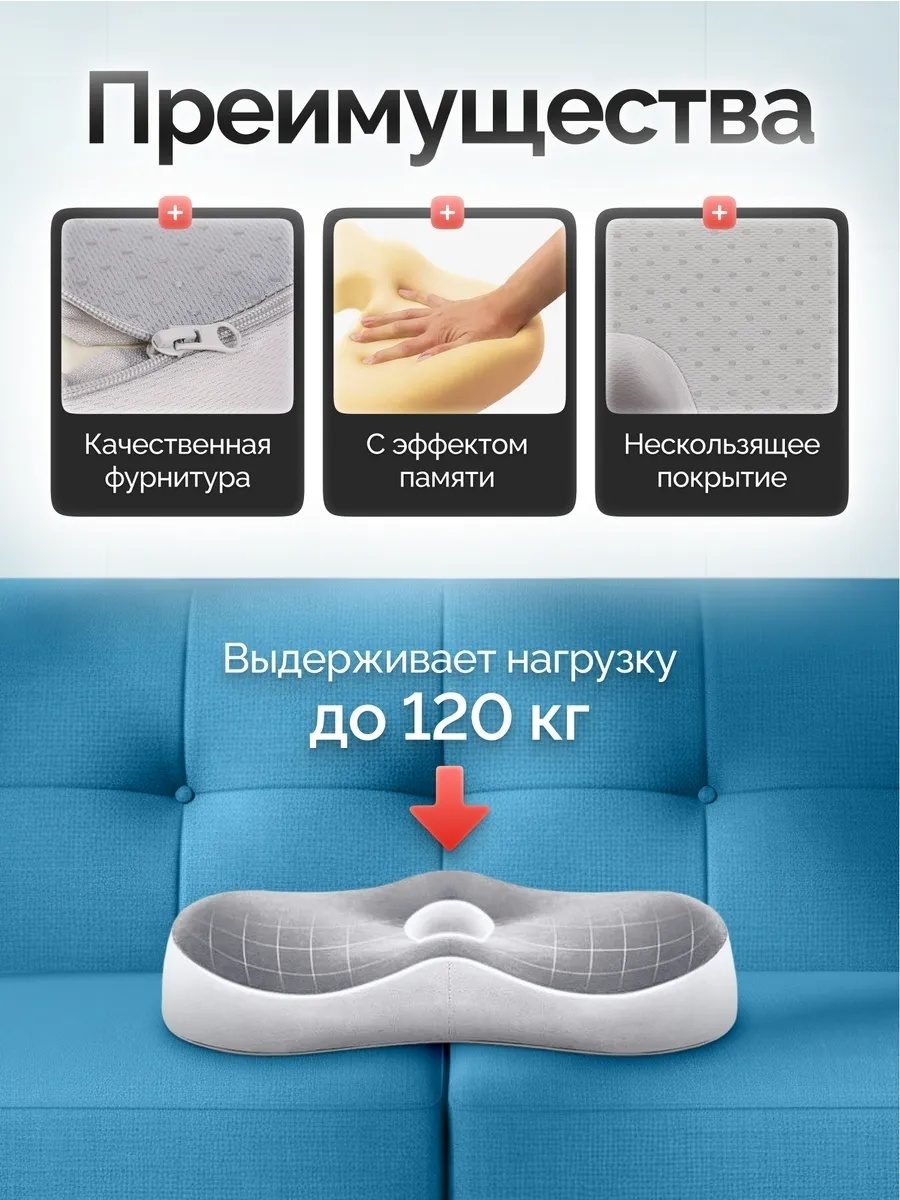 Подушка-сиденье с эффектом памяти LARKO Seat cushion — фото 3